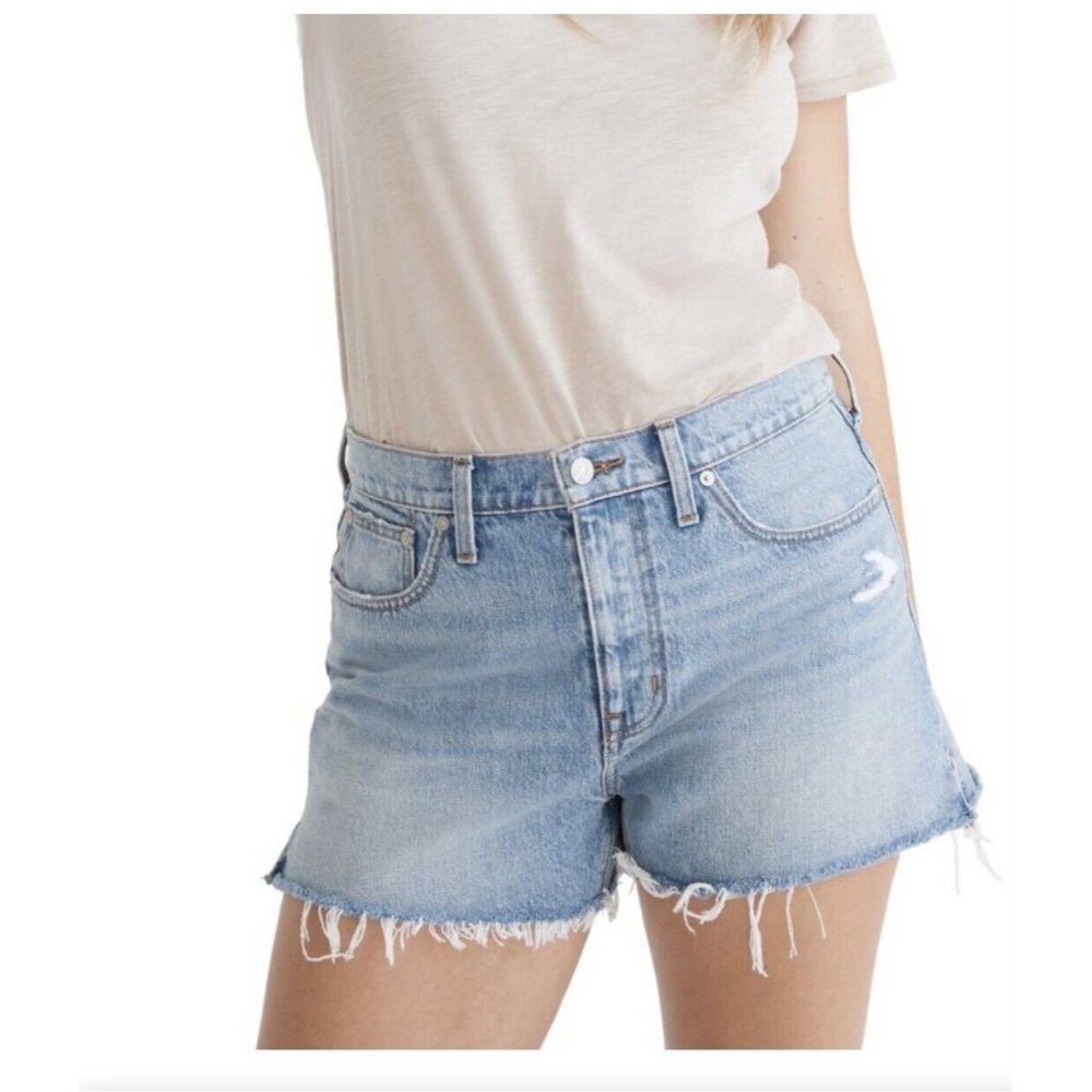Madewell Womens‎ Relaxed Blue Denim Shorts Pockets Size 32